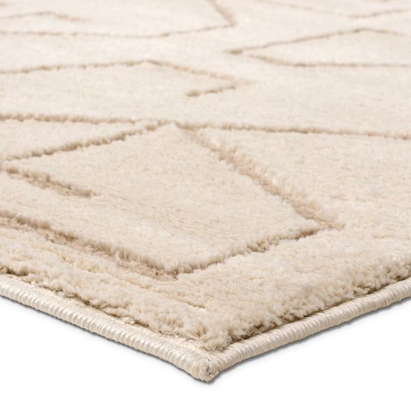 Jaipur Living Jaida Cree Jid14 Powerloomed Machinemade 70% Polypropylene 30% Polyester Moroccan / Bohemian Geometric Indoor Rug Ivory, Beige 70% Polypropylene 30% Polyester Rug161007