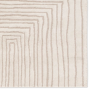 Jaipur Living Jaida Fantana Jid15 Powerloomed Machinemade 70% Polypropylene 30% Polyester Lines Stripes Indoor Rug Ivory, Beige 70% Polypropylene 30% Polyester Rug161010
