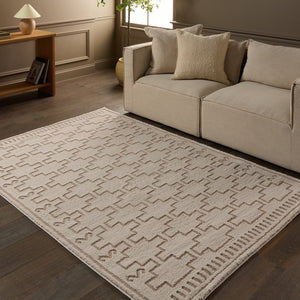 Jaipur Living Jaida Dawson Jid16 Powerloomed Machinemade 70% Polypropylene 30% Polyester Moroccan / Bohemian Trellis Indoor Rug Ivory, Beige 70% Polypropylene 30% Polyester Rug161015