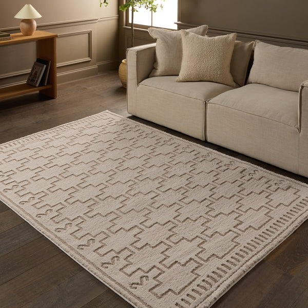 Jaipur Living Jaida Dawson Jid16 Powerloomed Machinemade 70% Polypropylene 30% Polyester Moroccan / Bohemian Trellis Indoor Rug Ivory, Beige 70% Polypropylene 30% Polyester Rug161015