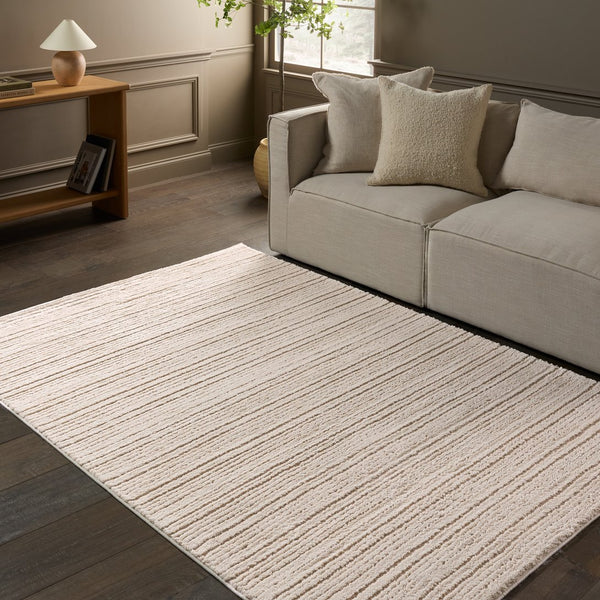 Jaipur Living Jaida Khoda Jid17 Powerloomed Machinemade 70% Polypropylene 30% Polyester Lines Stripes Indoor Rug Ivory, Beige 70% Polypropylene 30% Polyester Rug161021