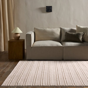 Jaipur Living Jaida Khoda Jid17 Powerloomed Machinemade 70% Polypropylene 30% Polyester Lines Stripes Indoor Rug Ivory, Beige 70% Polypropylene 30% Polyester Rug161021