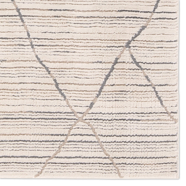 Jaipur Living Jaida Sachi Jid18 Powerloomed Machinemade 70% Polypropylene 30% Polyester Moroccan / Bohemian Trellis Indoor Rug Ivory, Gray 70% Polypropylene 30% Polyester Rug161031