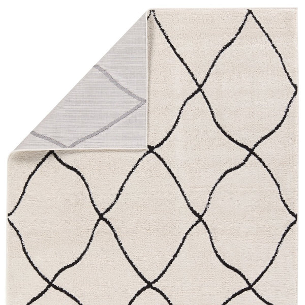 Jaipur Living Jaida Treble Jid19 Powerloomed Machinemade 70% Polypropylene 30% Polyester Moroccan / Bohemian Trellis Indoor Rug Ivory, Black 70% Polypropylene 30% Polyester Rug161034