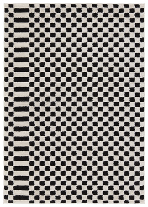 Jaipur Living Jaida Casa Jid23 Powerloomed Machinemade 70% Polypropylene 30% Polyester Geometric Geometric Indoor Rug Ivory, Black 70% Polypropylene 30% Polyester Rug161058