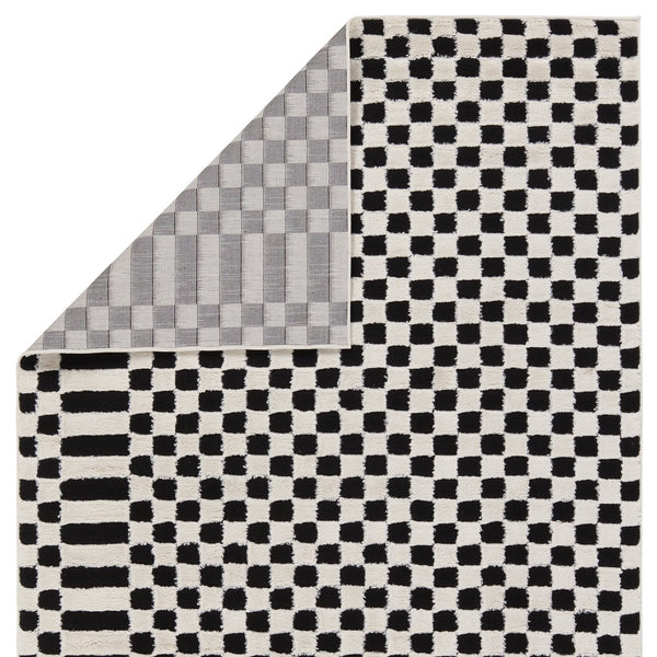 Jaipur Living Jaida Casa Jid23 Powerloomed Machinemade 70% Polypropylene 30% Polyester Geometric Geometric Indoor Rug Ivory, Black 70% Polypropylene 30% Polyester Rug161058