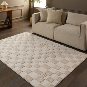 Jaipur Living Jaida Kohar Jid25 Powerloomed Machinemade 70% Polypropylene 30% Polyester Geometric Geometric Indoor Rug Ivory, Tan 70% Polypropylene 30% Polyester Rug161070