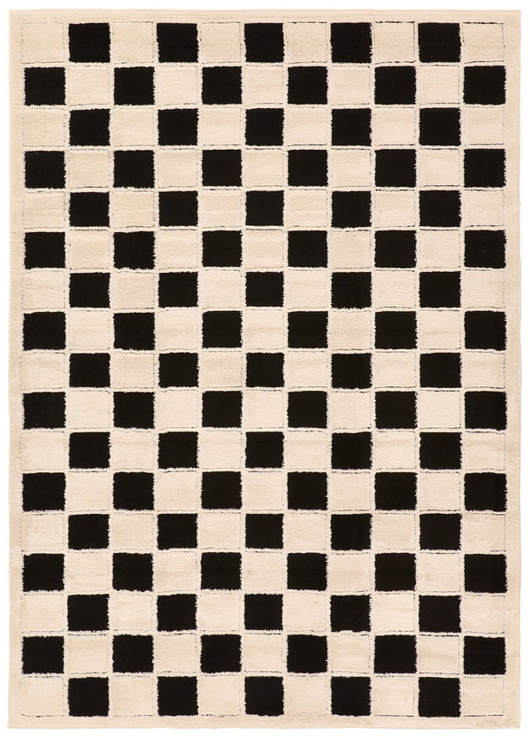 Jaipur Living Jaida Nicia Jid27 Powerloomed Machinemade 70% Polypropylene 30% Polyester Geometric Geometric Indoor Rug Ivory, Black 70% Polypropylene 30% Polyester Rug161941