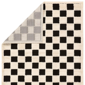Jaipur Living Jaida Nicia Jid27 Powerloomed Machinemade 70% Polypropylene 30% Polyester Geometric Geometric Indoor Rug Ivory, Black 70% Polypropylene 30% Polyester Rug161941
