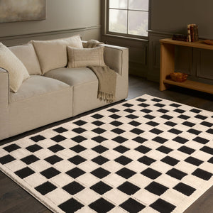 Jaipur Living Jaida Nicia Jid27 Powerloomed Machinemade 70% Polypropylene 30% Polyester Geometric Geometric Indoor Rug Ivory, Black 70% Polypropylene 30% Polyester Rug161941