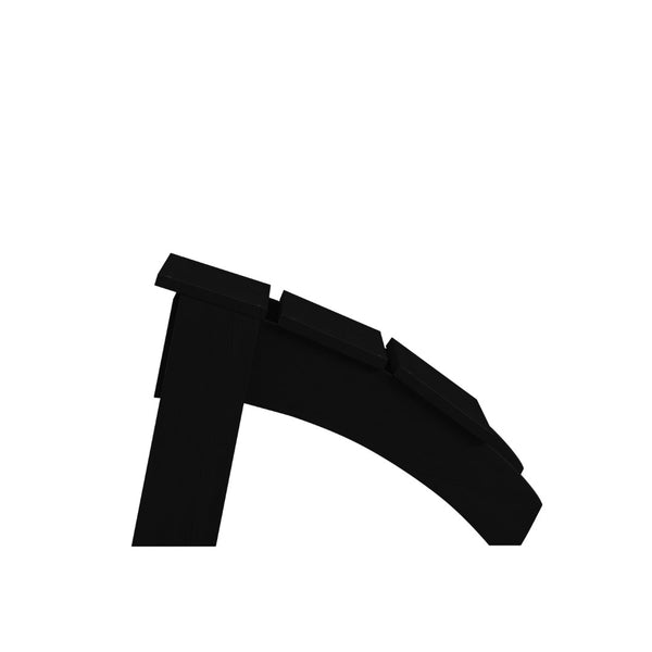 English Elm Sawyer Modern All-Weather Poly Resin Adirondack Ottoman Footrest for Indoor and Outdoor Comfort Black JJ-C14309-BK-GG