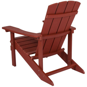 English Elm Charlestown Commercial All-Weather Poly Resin Adirondack Chair for Ultimate Outdoor Relaxation Red JJ-C14501-RED-GG