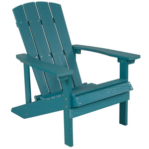 English Elm Charlestown Commercial All-Weather Poly Resin Adirondack Chair for Ultimate Outdoor Relaxation Sea Foam JJ-C14501-SFM-GG