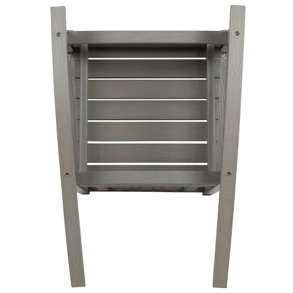 English Elm Winston All-Weather Poly Resin Rocking Chair for Ultimate Comfort and Relaxation on Any Porch Gray JJ-C14703-GY-GG