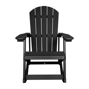 English Elm Savannah Commercial Grade Resin Adirondack Rocking Chair Set for Ultimate Year-Round Comfort Black JJ-C14705-BK-2-GG
