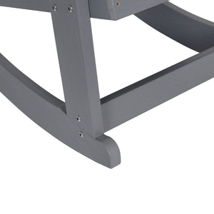 English Elm Savannah Commercial Grade All-Weather Poly Resin Adirondack Rocking Chair for Ultimate Relaxation Light Gray JJ-C14705-GY-GG