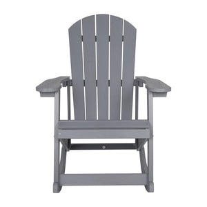 English Elm Savannah Commercial Grade Resin Adirondack Rocking Chair Set for Ultimate Year-Round Comfort Light Gray JJ-C14705-GY-2-GG