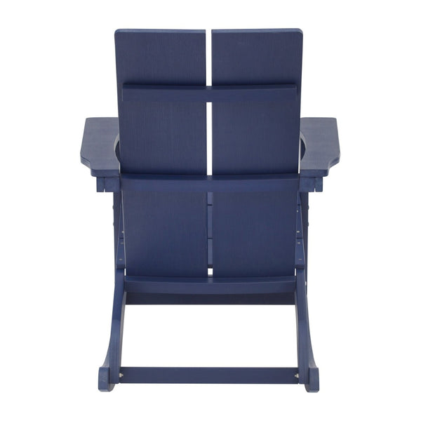 English Elm Finn Modern All-Weather Rocking Adirondack Chairs Set for Durable Comfort on Patios and Porches Navy JJ-C14709-NV-2-GG
