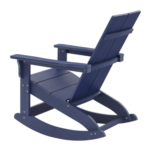 English Elm Finn Modern All-Weather Rocking Adirondack Chairs Set for Durable Comfort on Patios and Porches Navy JJ-C14709-NV-2-GG