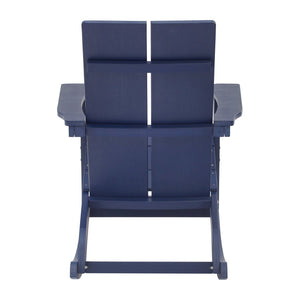 English Elm Finn Modern All-Weather Rocking Adirondack Chair with Ergonomic Design for Ultimate Relaxation Comfort Navy JJ-C14709-NV-GG
