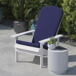 English Elm Charlestown Set of 2 All-Weather High Back Cushions for Adirondack Chairs - Stylish Comfort Upgrade Blue JJ-CSN14501-BL-2-GG