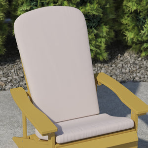 English Elm Charlestown Set of 2 All-Weather High Back Cushions for Adirondack Chairs - Stylish Comfort Upgrade Cream JJ-CSN14501-CREAM-2-GG