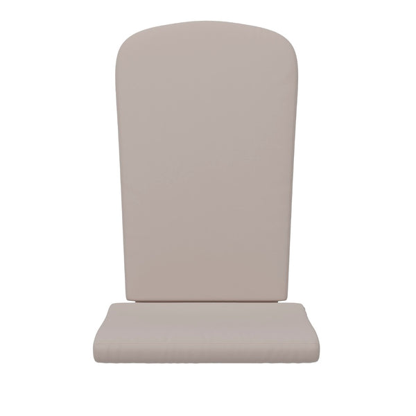 English Elm Charlestown Set of 2 All-Weather High Back Cushions for Adirondack Chairs - Stylish Comfort Upgrade Cream JJ-CSN14501-CREAM-2-GG