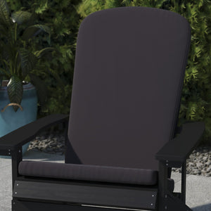 English Elm Charlestown Set of 2 All-Weather High Back Cushions for Adirondack Chairs - Stylish Comfort Upgrade Gray JJ-CSN14501-GY-2-GG