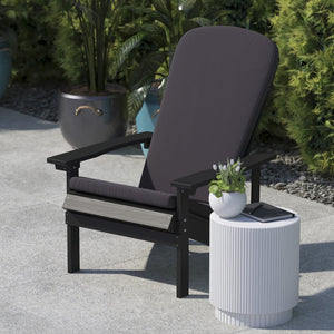 English Elm Charlestown Set of 2 All-Weather High Back Cushions for Adirondack Chairs - Stylish Comfort Upgrade Gray JJ-CSN14501-GY-2-GG