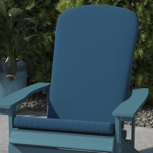 English Elm Charlestown Set of 2 All-Weather High Back Cushions for Adirondack Chairs - Stylish Comfort Upgrade Teal JJ-CSN14501-TL-2-GG