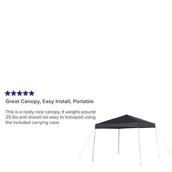 English Elm Harris Outdoor Pop-Up Canopy Tent – Quick Setup, Weather-Resistant, Portable with Carry Bag for Events Black 10' x 10' JJ-GZ1010-BK-GG