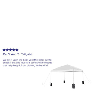 English Elm Harris Pop-Up Canopy Tent: Durable Weather-Resistant Shelter with Sandbags & Wheeled Carry Case White 10' x 10' JJ-GZ1010PKG-WH-GG