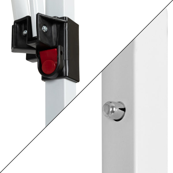 English Elm Harris Outdoor Pop-Up Canopy Tent - Weather-Resistant, Portable Shelter for Events and Gatherings White 8' x 8' JJ-GZ88-WH-GG