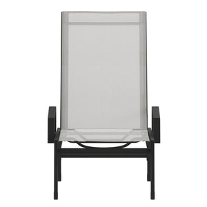 English Elm Brazos Adjustable Chaise Lounge Chair - Durable, Weather-Resistant Recliner with Five Positions Gray JJ-LC323-BLK-GRY-GG