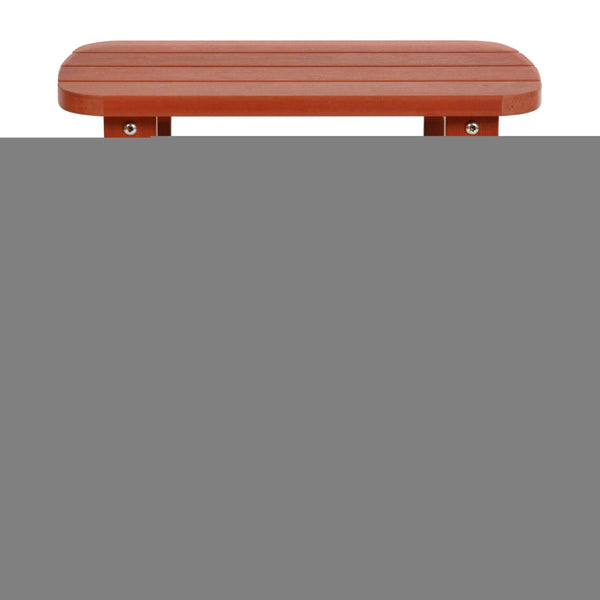 English Elm Charlestown All-Weather Poly Resin Side Table - Durable Adirondack Design for Indoor & Outdoor Use Red JJ-T14001-RED-GG