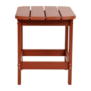 English Elm Charlestown All-Weather Poly Resin Side Table - Durable Adirondack Design for Indoor & Outdoor Use Red JJ-T14001-RED-GG