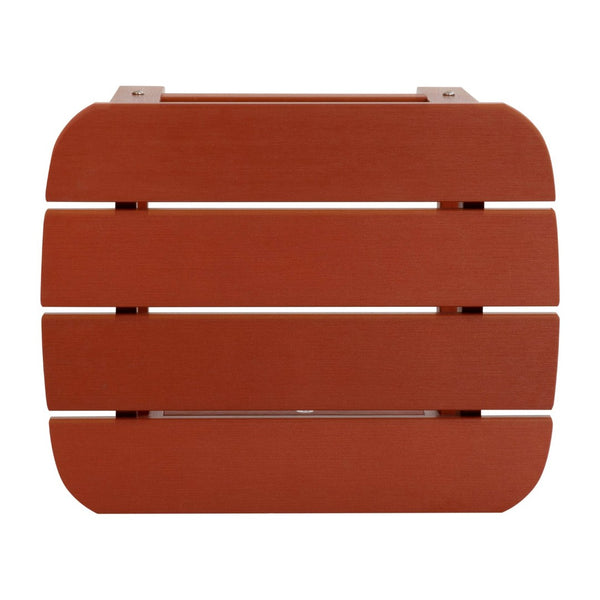 English Elm Charlestown All-Weather Poly Resin Side Table - Durable Adirondack Design for Indoor & Outdoor Use Red JJ-T14001-RED-GG