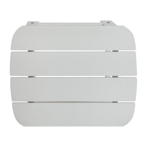 English Elm Charlestown All-Weather Poly Resin Side Table - Durable Adirondack Design for Indoor & Outdoor Use White JJ-T14001-WH-GG