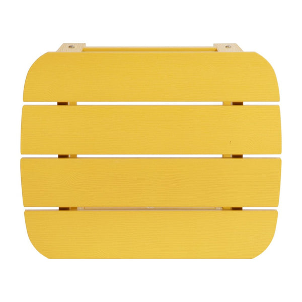 English Elm Charlestown All-Weather Poly Resin Side Table - Durable Adirondack Design for Indoor & Outdoor Use Yellow JJ-T14001-YLW-GG