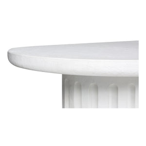 Moe's Home Eris Outdoor Dining Table - Unique Fiberglass Reinforced Concrete Design For Indoor And Outdoor Use White Fiberglass Reinforced Concrete,Steel Connecting Table Top And Base Jk-1011-18-0