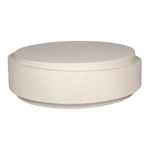 Moe's Home Cosmo Outdoor Coffee Table – Modern Concrete Design With Unique Stone Texture For Any Space White Concrete,Stone Jk-1015-18