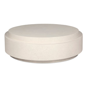 Moe's Home Cosmo Outdoor Coffee Table – Modern Concrete Design With Unique Stone Texture For Any Space White Concrete,Stone Jk-1015-18