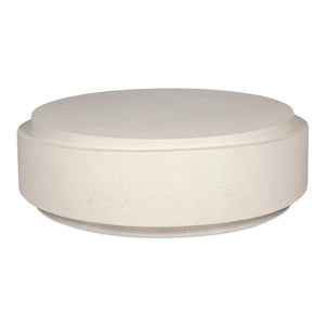Moe's Home Cosmo Outdoor Coffee Table – Modern Concrete Design With Unique Stone Texture For Any Space White Concrete,Stone Jk-1015-18
