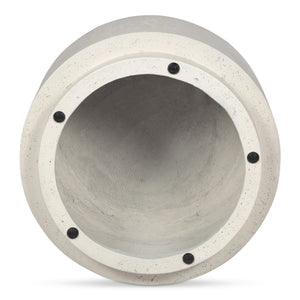 Moe's Home Cosmo Modern Outdoor Accent Table - Unique Lava-stone Finish For Earthy Style In Any Space White Concrete,Stone Jk-1016-18