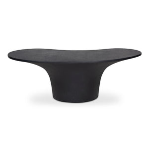 Moe's Home Yumi Stylish Outdoor Coffee Table With Unique Freeform Top And Durable Fiberglass Reinforced Concrete Black Fiberglass Reinforced Concrete Jk-1017-02