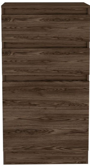 English Elm Kamelot Dark Walnut Dresser with Mirror and Jewelry Box—Single Door Cabinet, Two Smooth Drawers, Elegant Finish B07091919