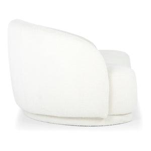 Moe's Home Excelsior Sofa - Elegant Boucle Upholstered Design For Comfort And Sophistication In Any Space White Upholstery, Boucle Fabric 95% Polyester,5% Acrylic,Pine And Plywood Frame Jm-1009-05