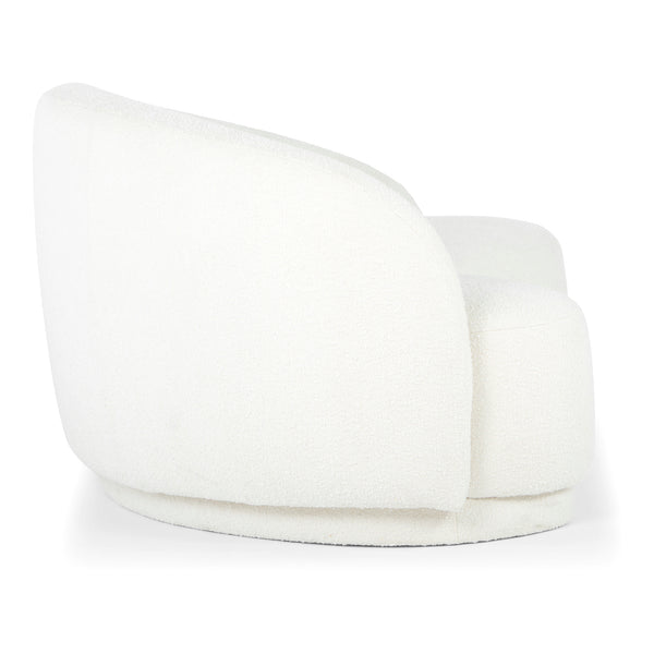 Moe's Home Excelsior Sofa - Elegant Boucle Upholstered Design For Comfort And Sophistication In Any Space White Upholstery, Boucle Fabric 95% Polyester,5% Acrylic,Pine And Plywood Frame Jm-1009-05