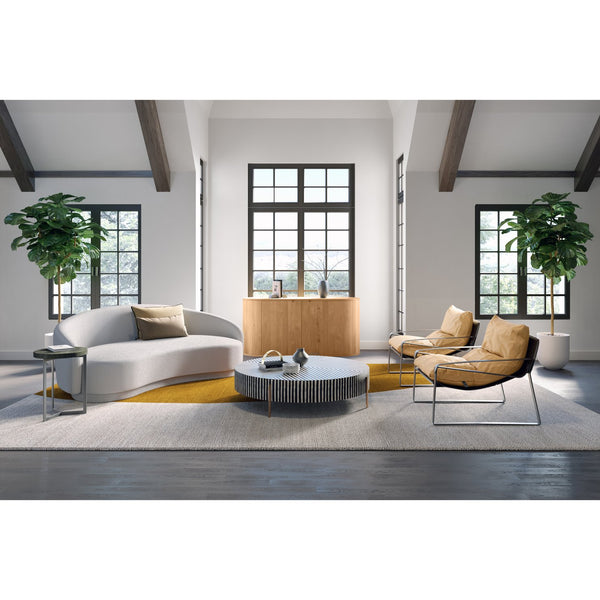 Moe's Home Excelsior Sofa - Elegant Boucle Upholstered Design For Comfort And Sophistication In Any Space White Upholstery, Boucle Fabric 95% Polyester,5% Acrylic,Pine And Plywood Frame Jm-1009-05