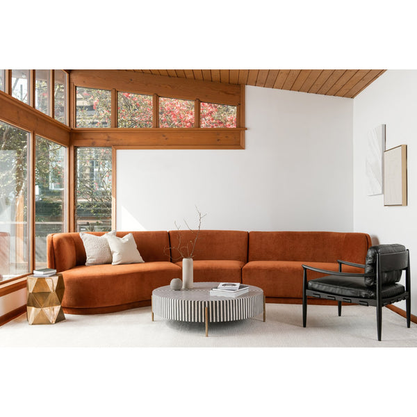 Moe's Home Yoon Modular Sectional Sofa - Versatile Comfort With Soft Upholstery For Stylish Living Spaces Red Upholstery, 100% Polyester,Fsc Wood 100% On Frame And Legs Jm-1017-06